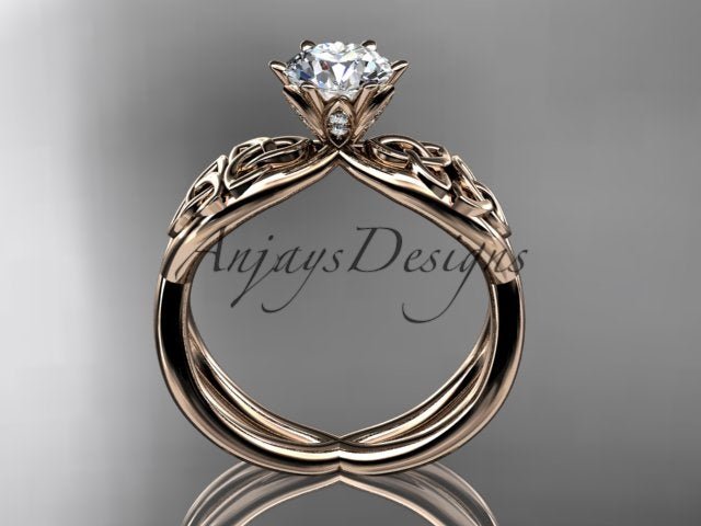 Celtic Diamond Engagement Ring 1 CT Lab Grown Diamond Triquetra Ring