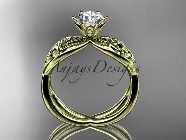 Celtic Diamond Engagement Ring 1 CT Lab Grown Diamond Triquetra Ring