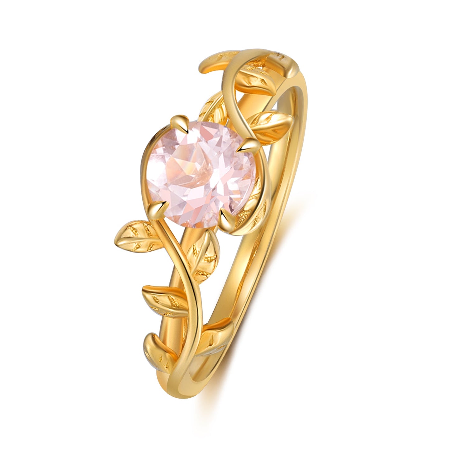 K Gold Natural Morganite Ring