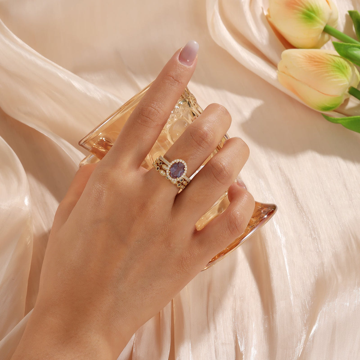 K Gold Natural Alexandrite Ring