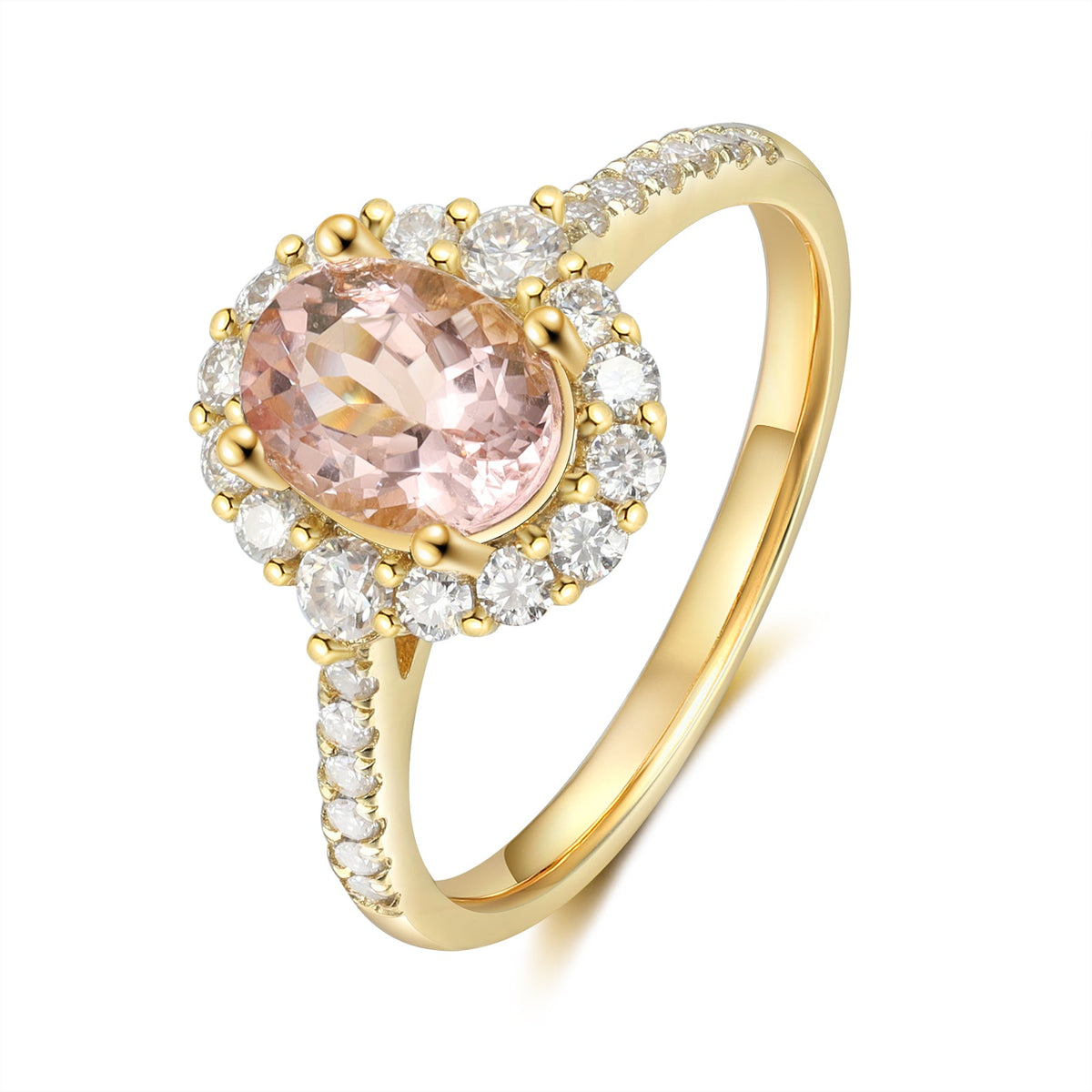 K Gold Natural Morganite Ring