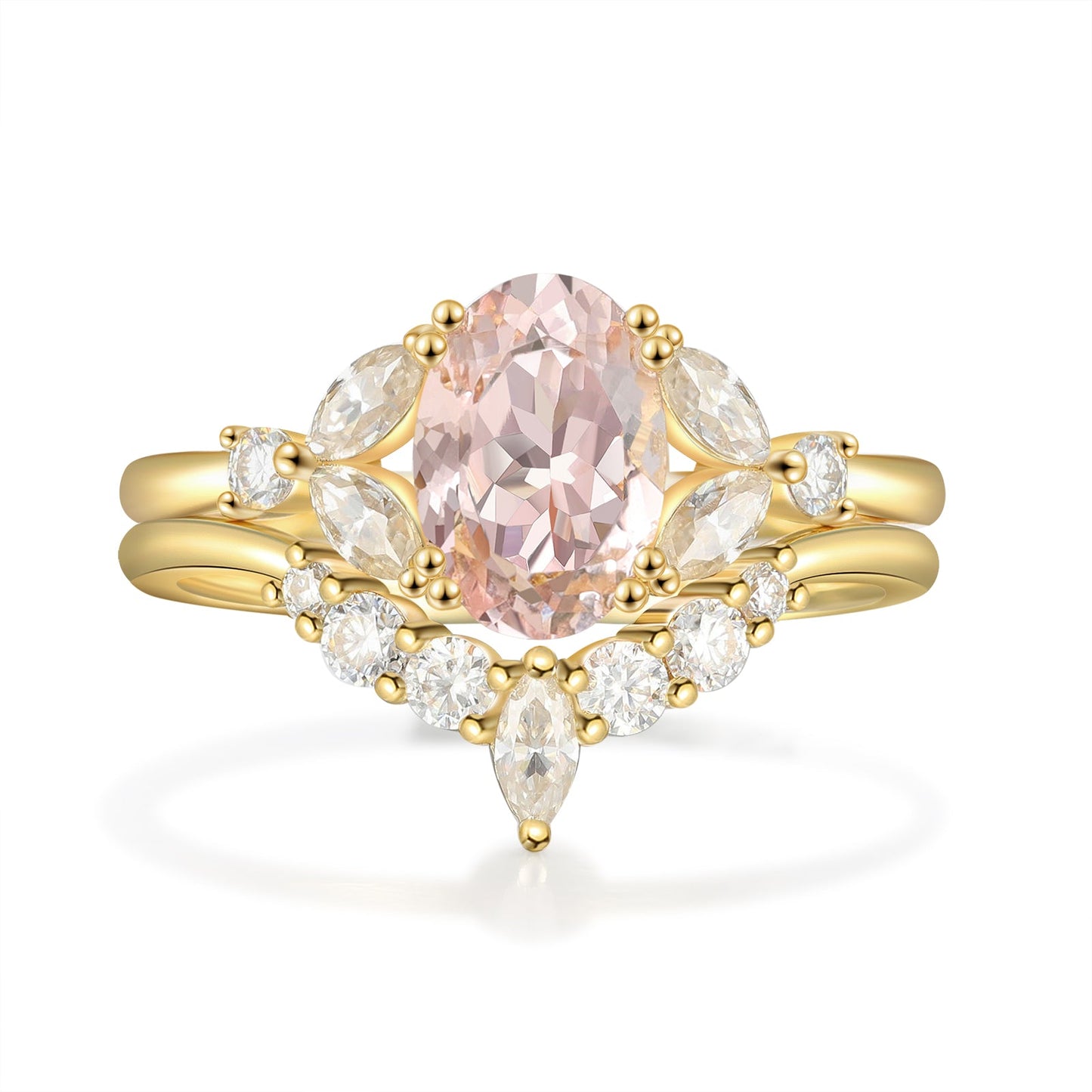 K Gold Natural Morganite Ring