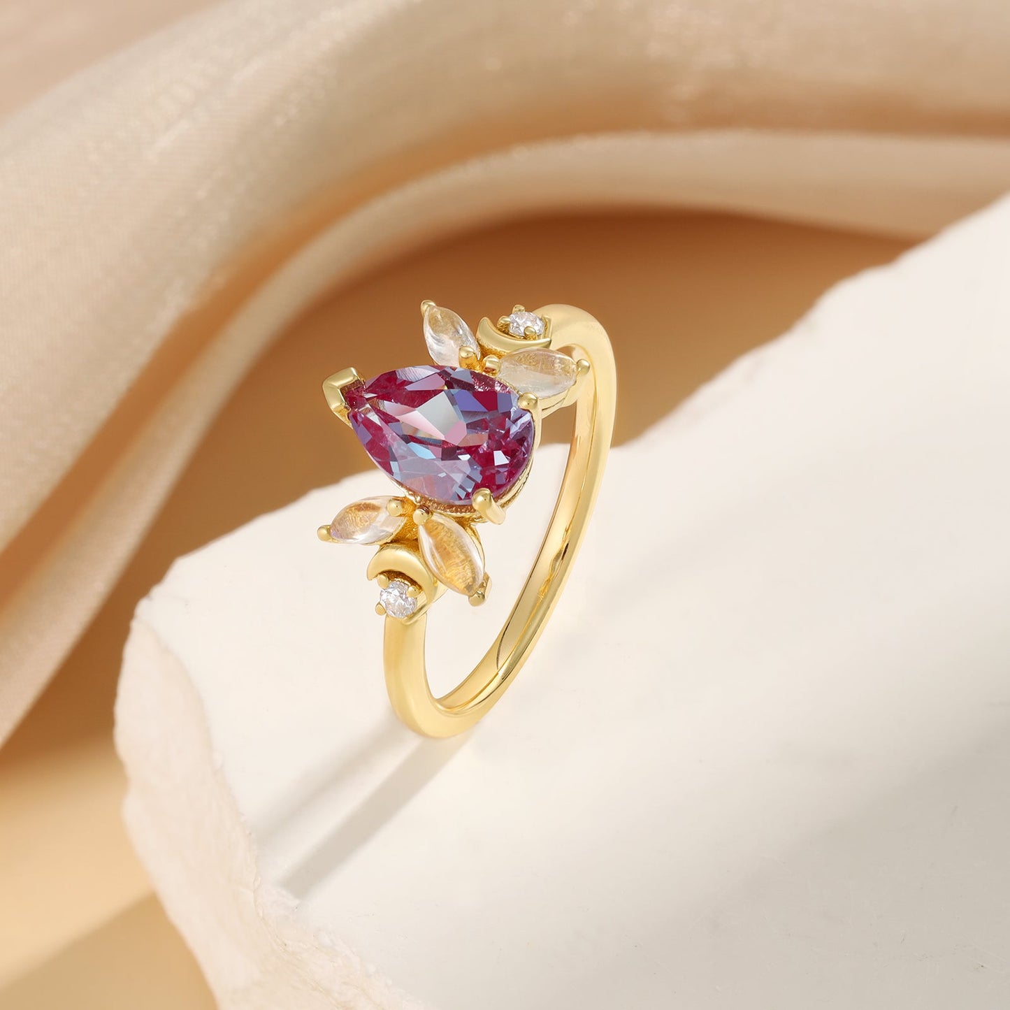 K Gold Natural Alexandrite Ring