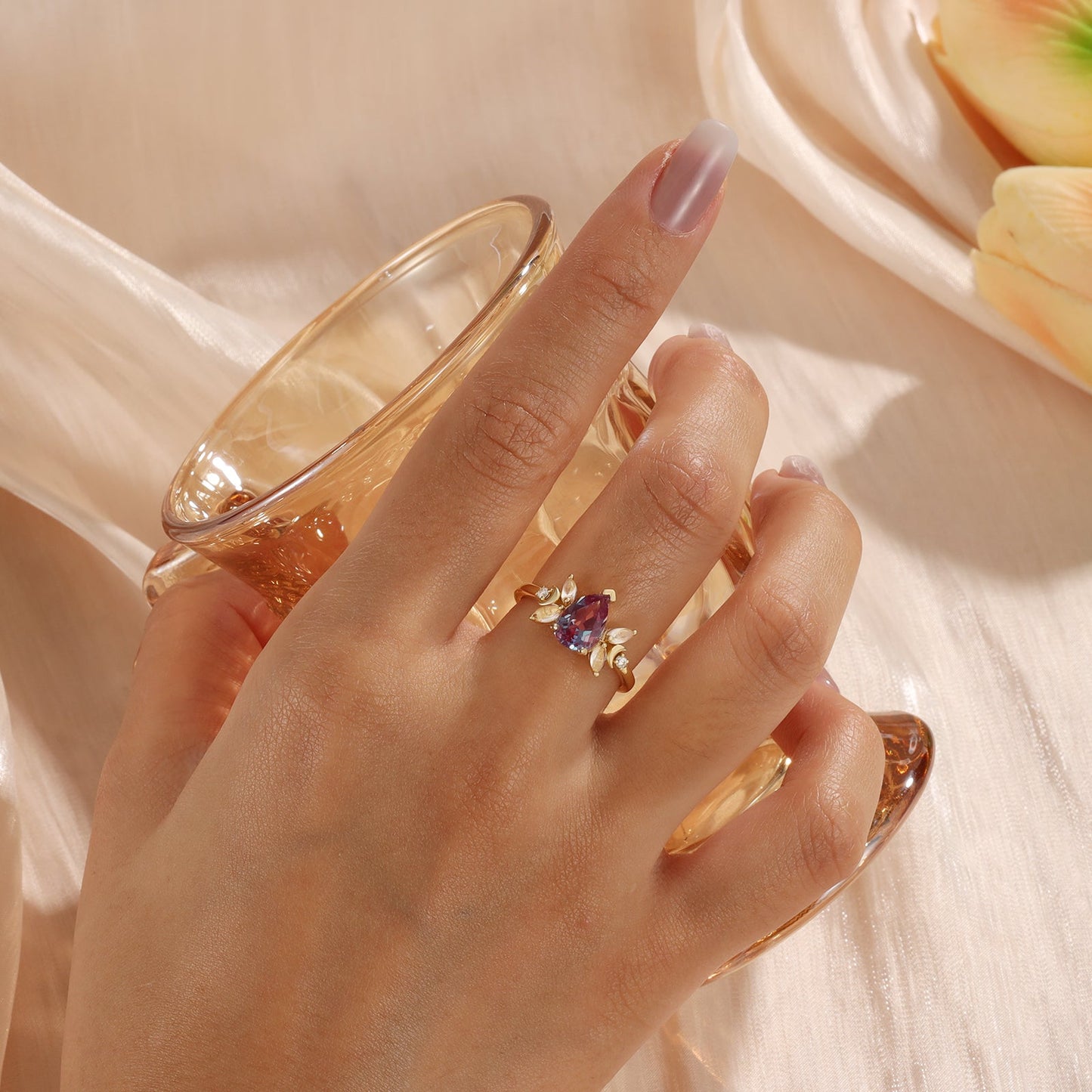 K Gold Natural Alexandrite Ring