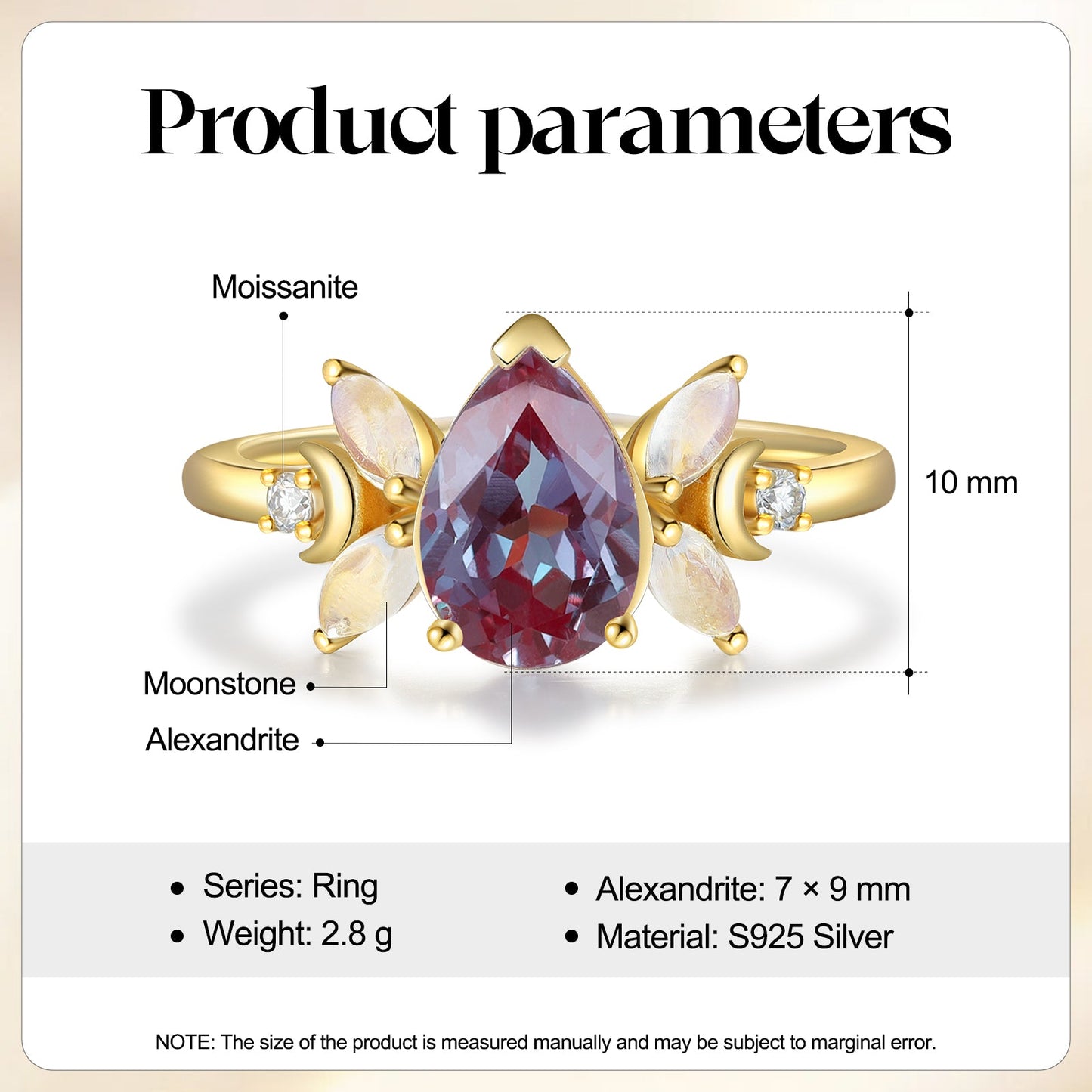 K Gold Natural Alexandrite Ring