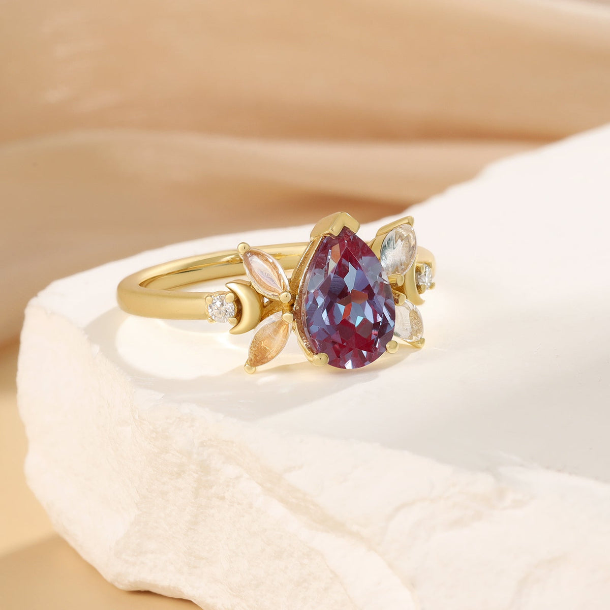 K Gold Natural Alexandrite Ring