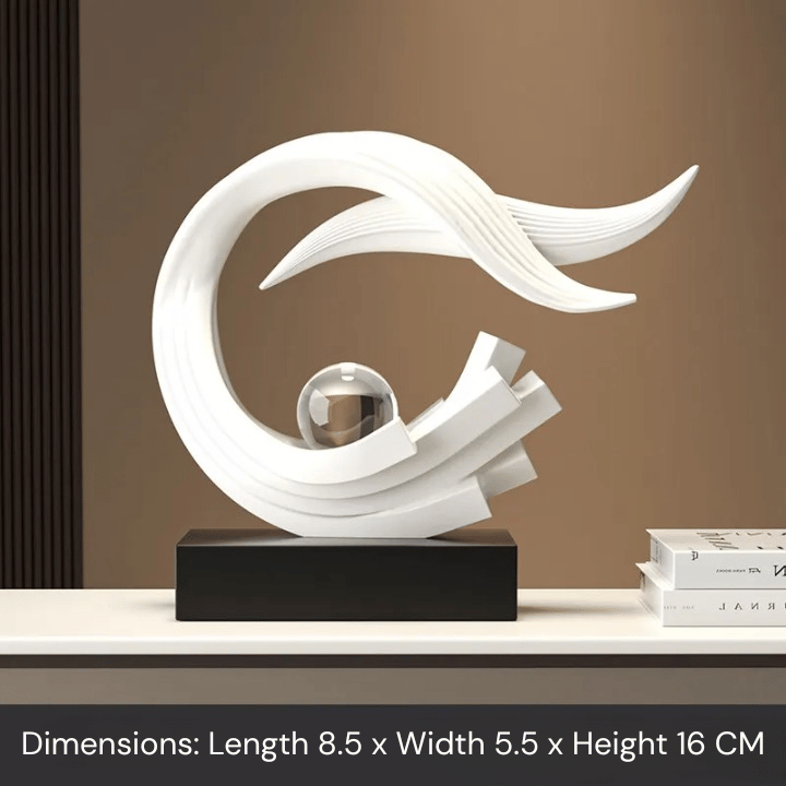 Swept Arc Resin Sculpture