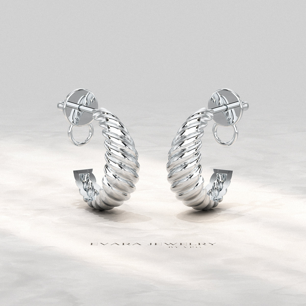 Chunky Twisted Gold Hoop Earrings for Women