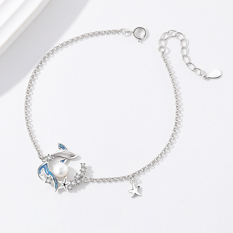 925 Sterling Silver Whale Bracelet