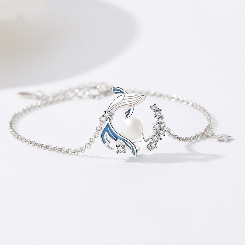 925 Sterling Silver Whale Bracelet