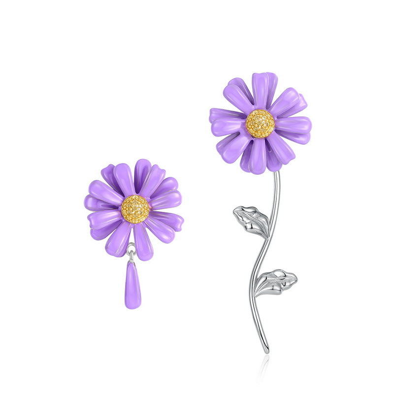 925 Sterling Silver Little Daisy Earrings