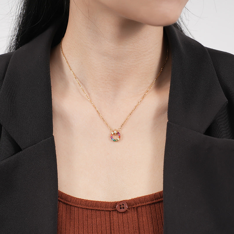 925 Sterling Silver Eight-Pointed Star Necklace