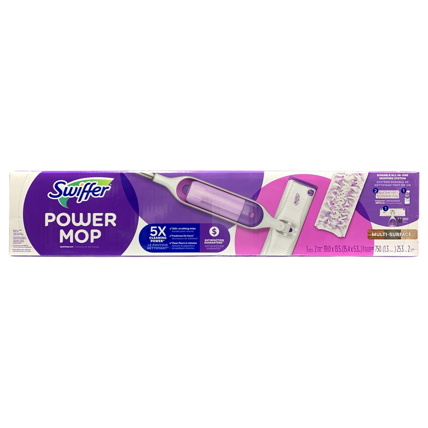 Swiffer Power Mop Multi-Surface Starter Mopping Kit, Fresh Scent