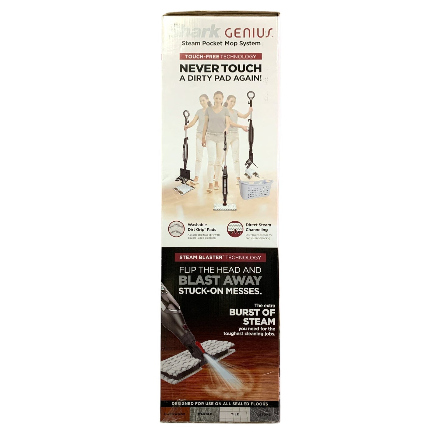 Shark Genius Steam Pocket Mop System, With Steam Blaster & Touch-Free Technology