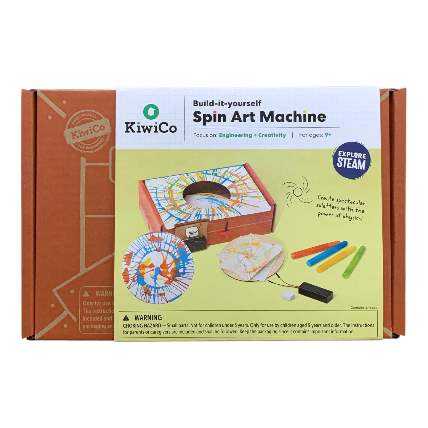KiwiCo Build-it-Yourself Motorized Spin Art Machine, For Ages 9 and Up
