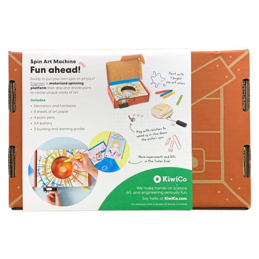 KiwiCo Build-it-Yourself Motorized Spin Art Machine, For Ages 9 and Up