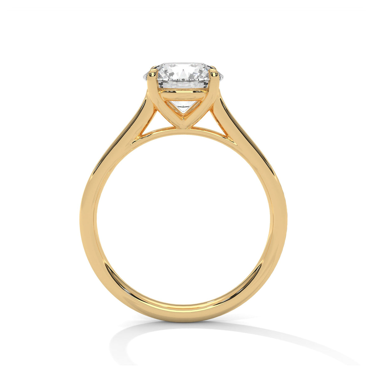 1 Carat Round Cut Lab Grown Diamond Solitaire Engagement Ring