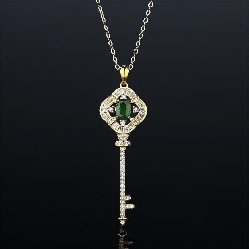 925 Sterling Silver Key Necklace