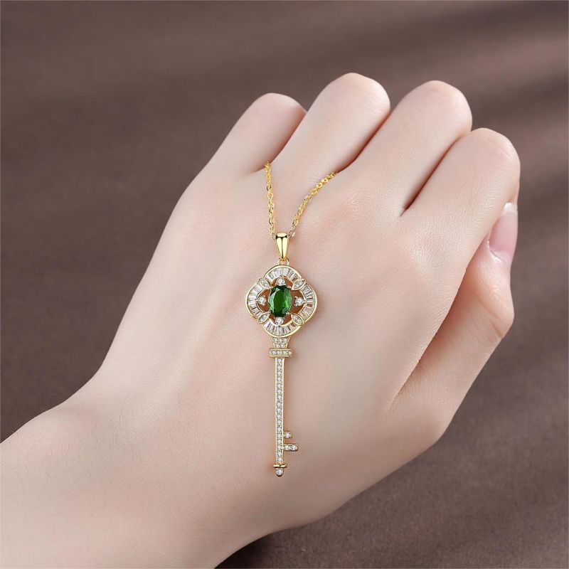 925 Sterling Silver Key Necklace