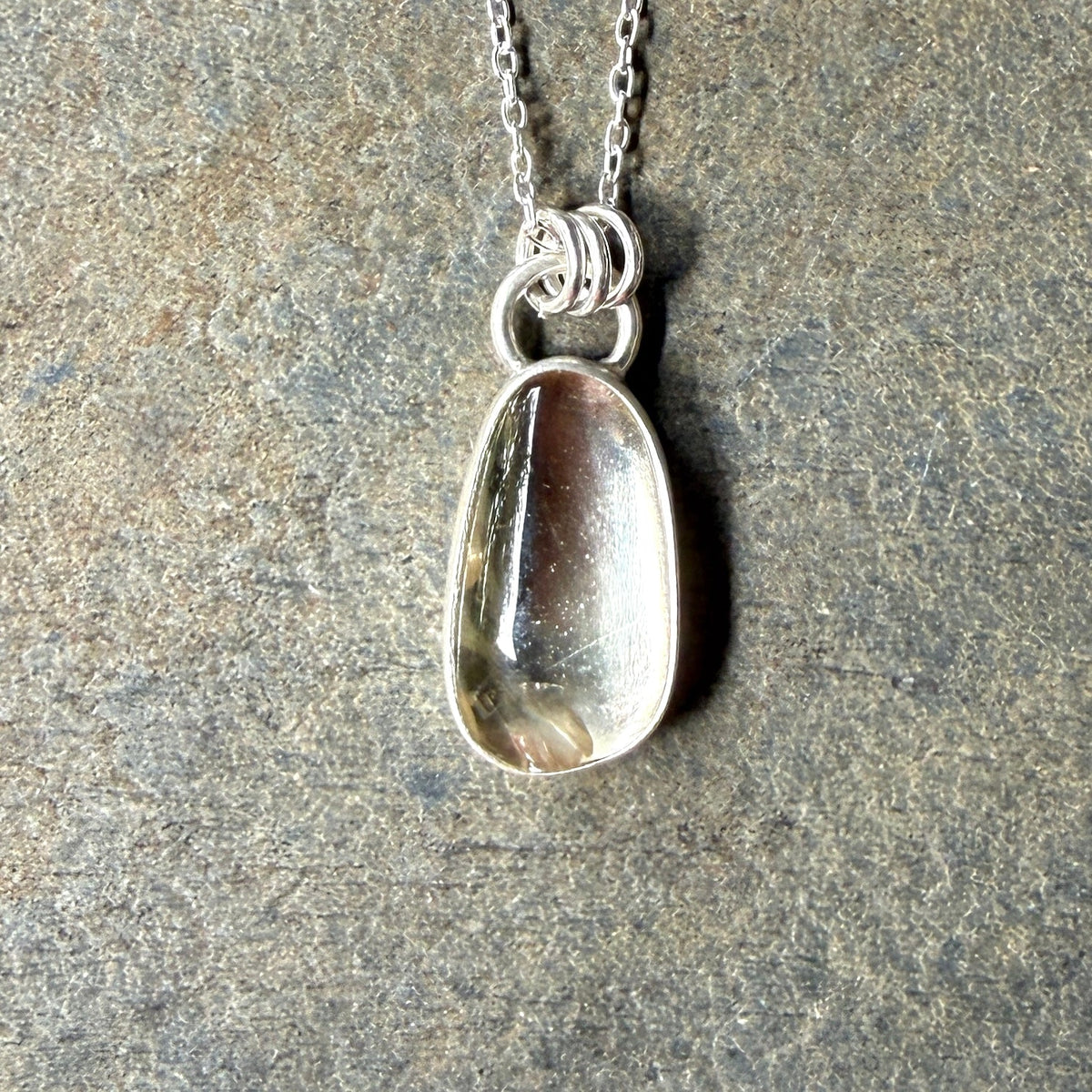 Champagne Oregon Sunstone Pendant Necklace | Sterling Silver | PNW Gemstone