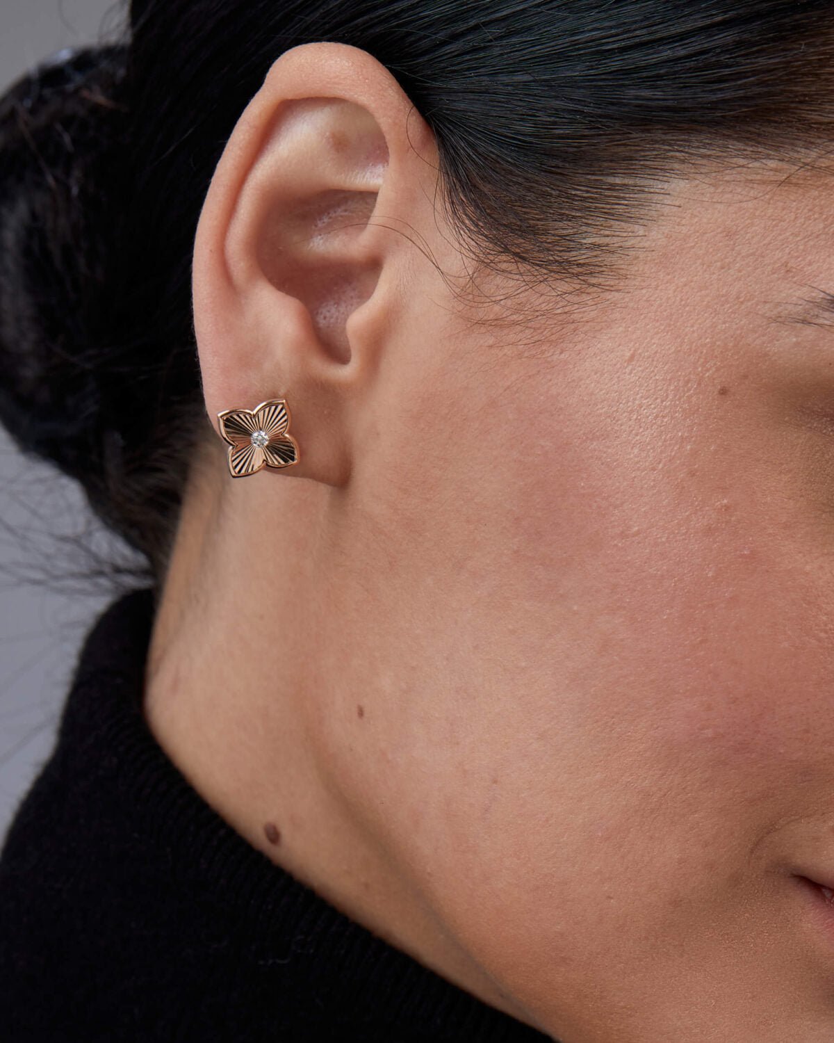 Clover Floral Diamond Earrings for Her