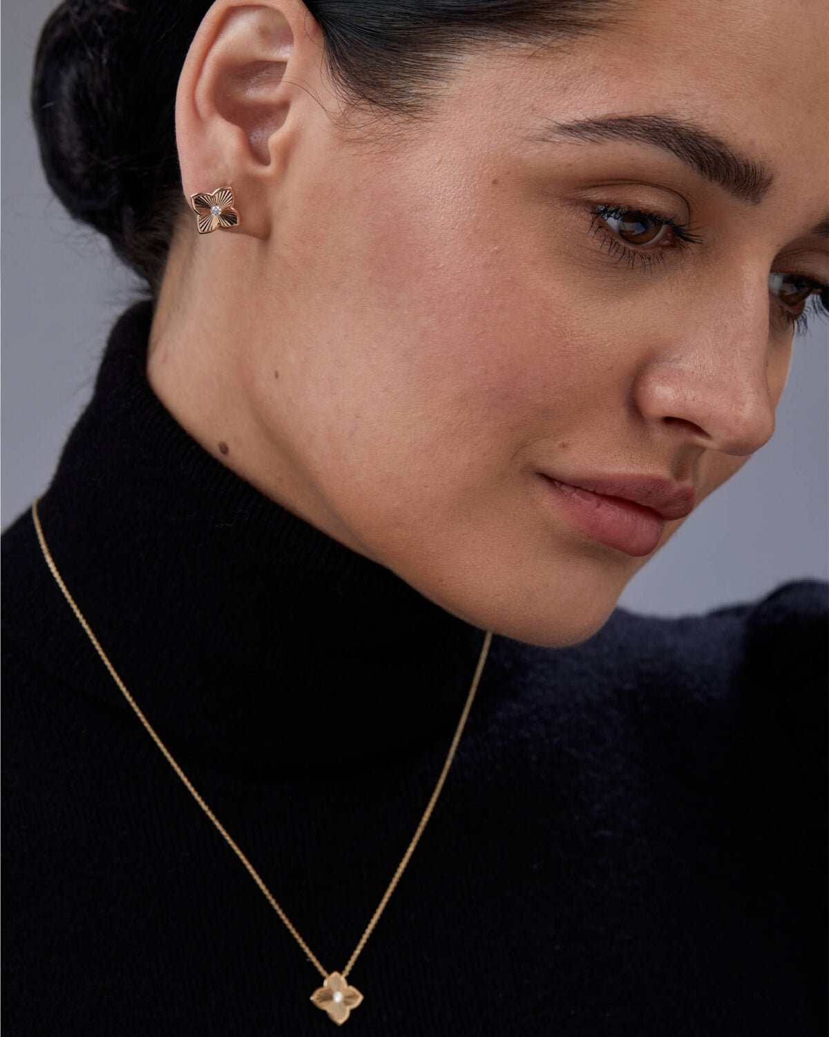 Clover Floral Diamond Earrings for Her