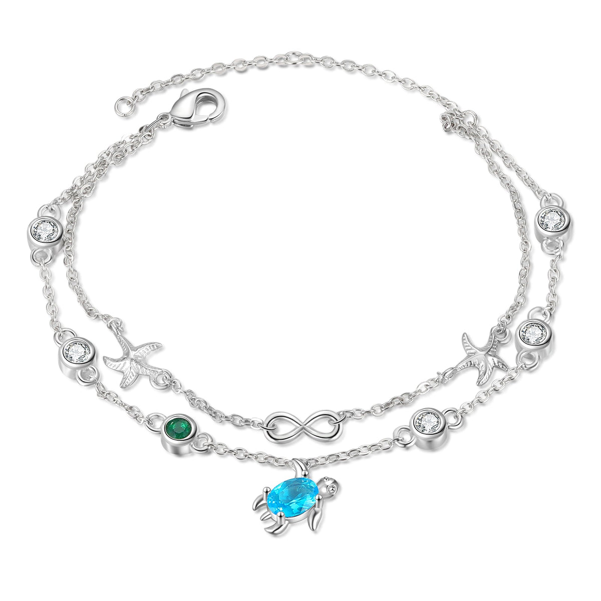 Custom Birthstone Anklet