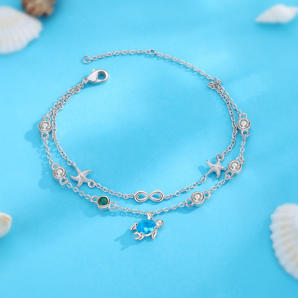 Custom Birthstone Anklet