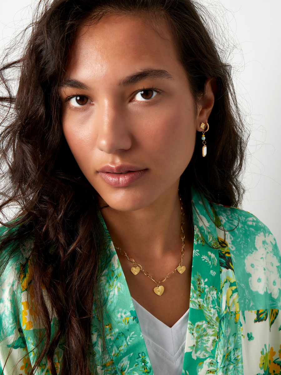 Mi Corazon necklace - boho chic heart pendants