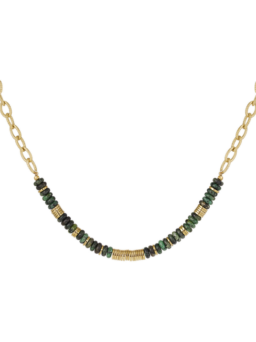 MILEY necklace - Women's necklace with semi-precious stone chains