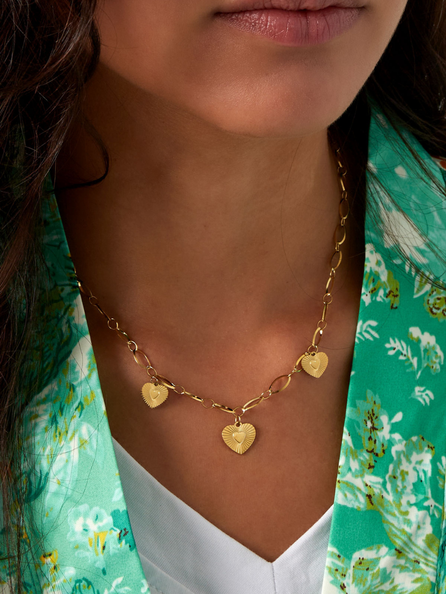 Mi Corazon necklace - boho chic heart pendants