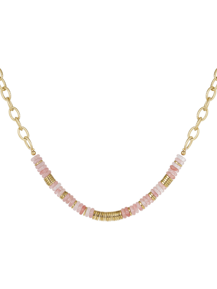 MILEY necklace - Women's necklace with semi-precious stone chains