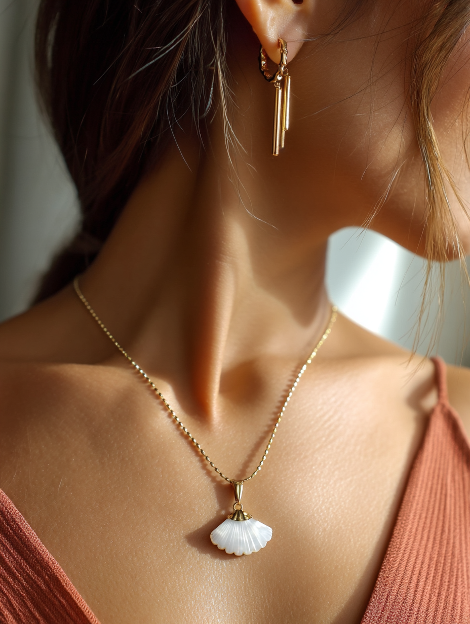 Collier CANDACE Végétal | pierre naturelle sculptée - Univers Végétal