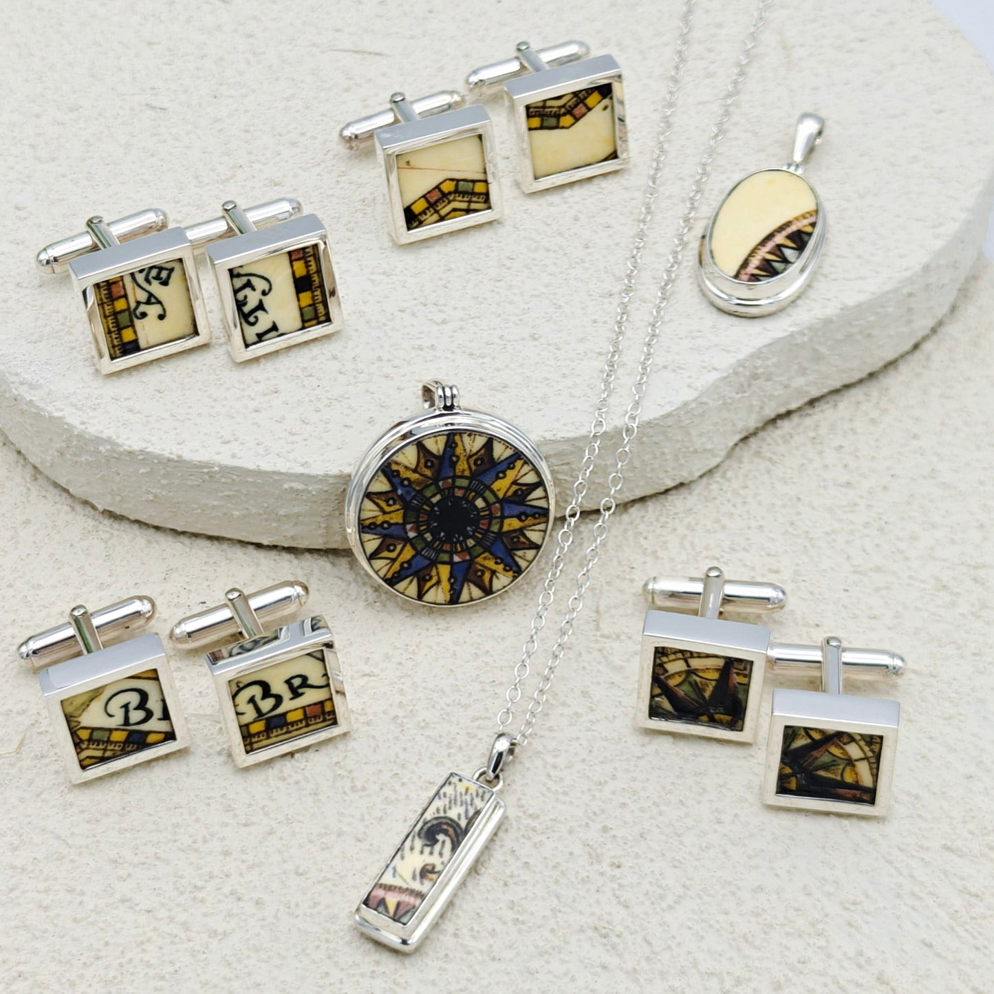 Concorde Commemorative Plate Cufflinks | Aviation Gift | Sterling Silver