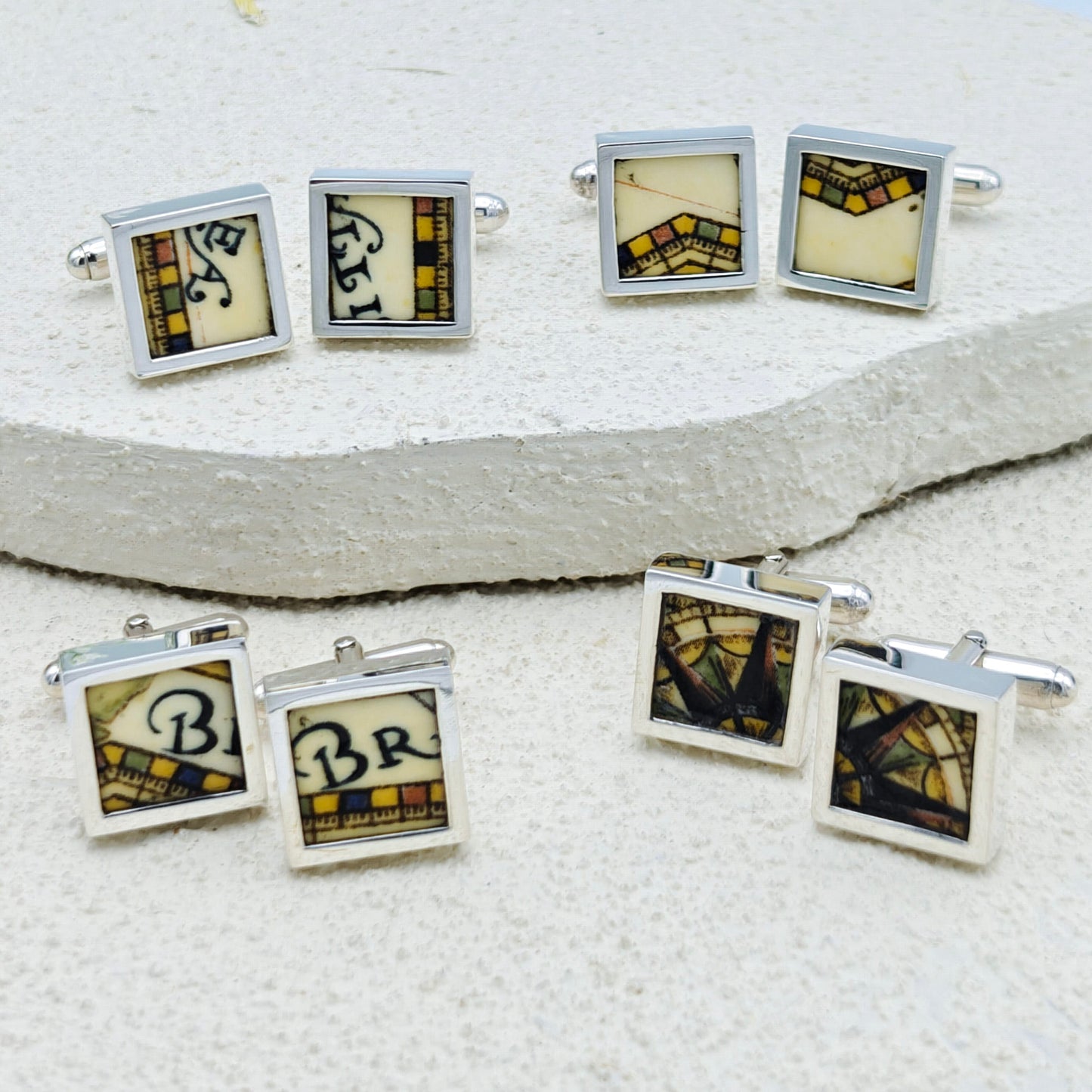 Concorde Commemorative Plate Cufflinks | Aviation Gift | Sterling Silver