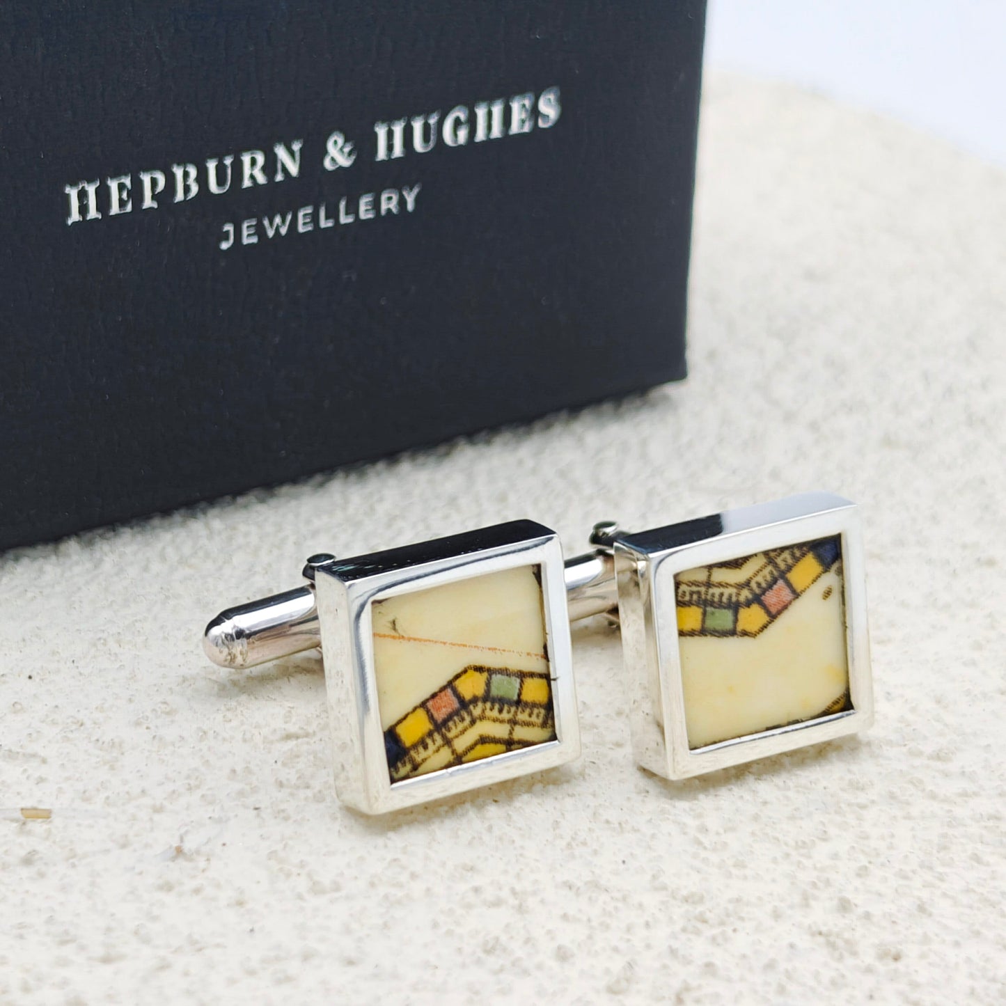 Concorde Commemorative Plate Cufflinks | Aviation Gift | Sterling Silver