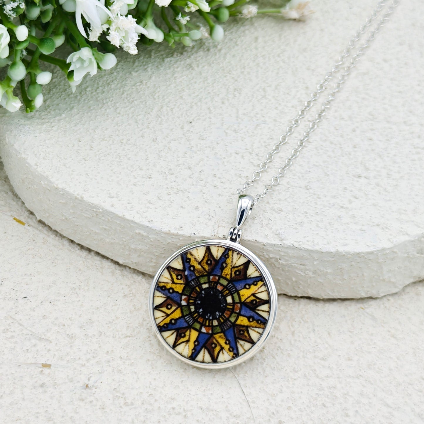 Concorde Pendant Made With a Commemorative Plate | Aviation Gift | Sterling Silver