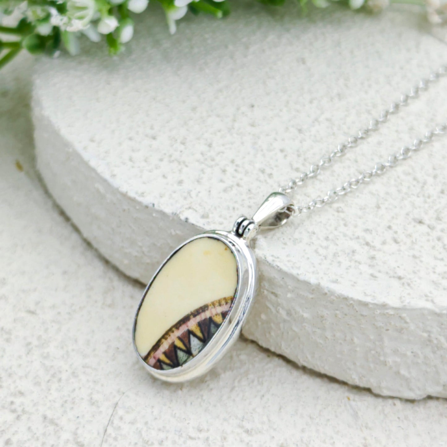Concorde Pendant Made With a Commemorative Plate | Aviation Gift | Sterling Silver