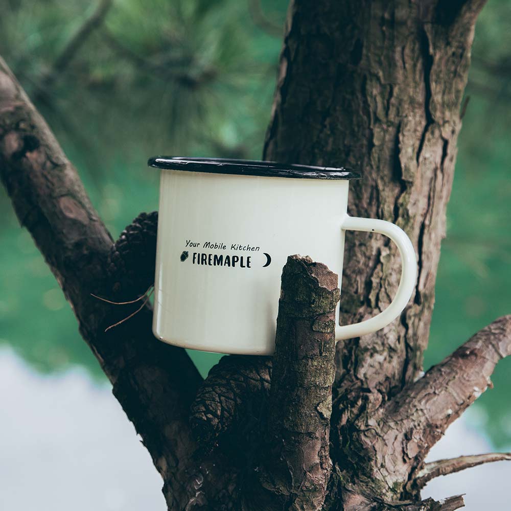 Coral Enamel Mug