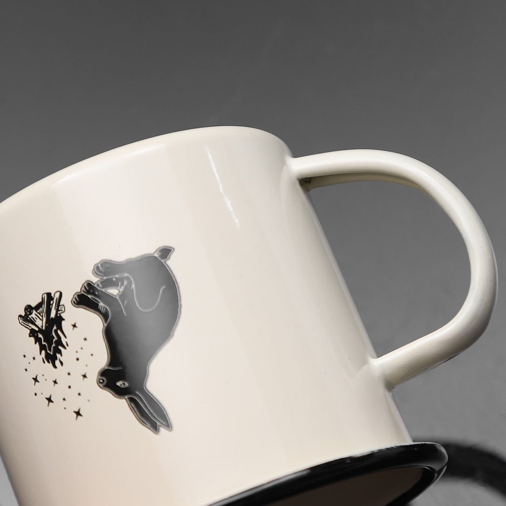 Coral Enamel Mug