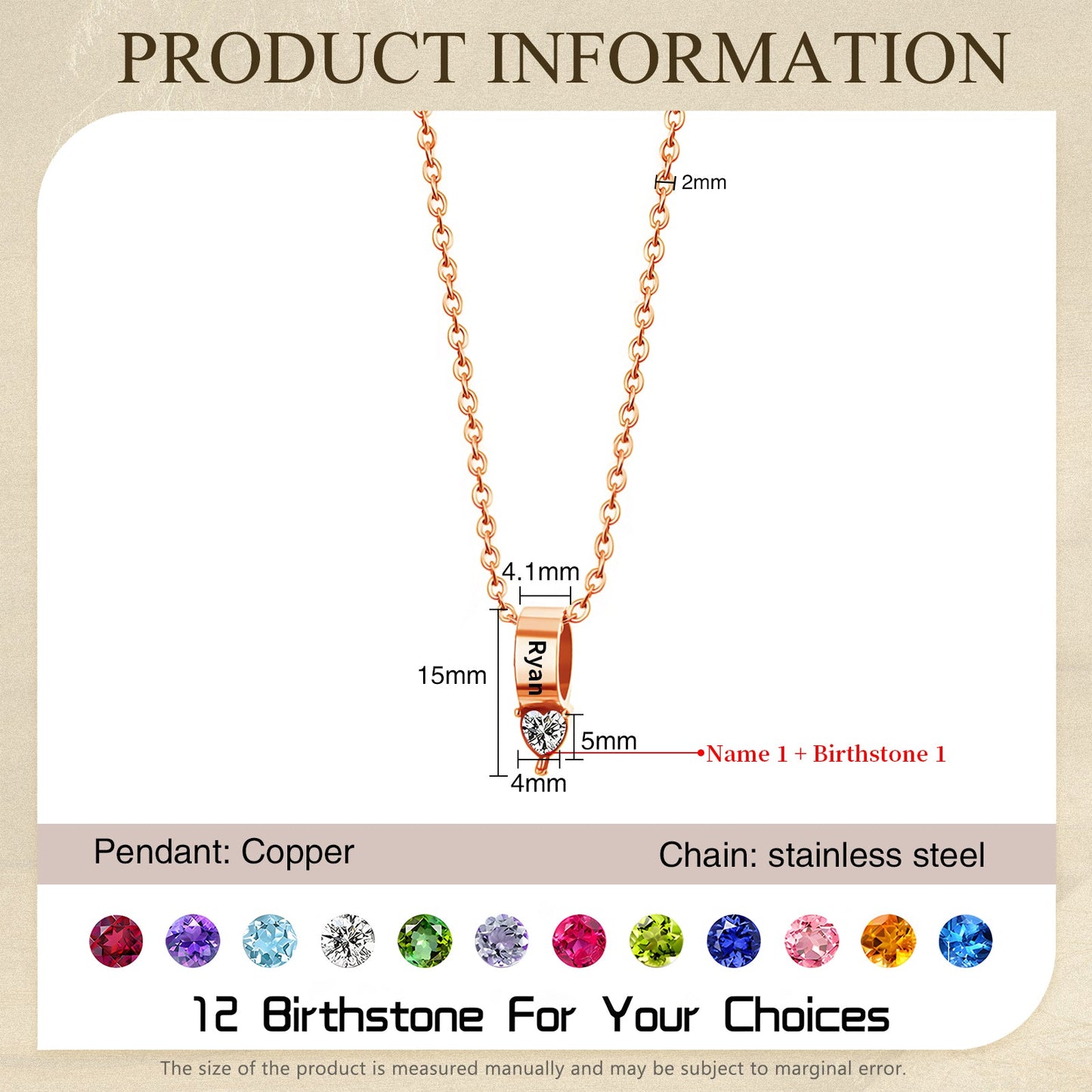 Mother's Day Birthstone Necklace