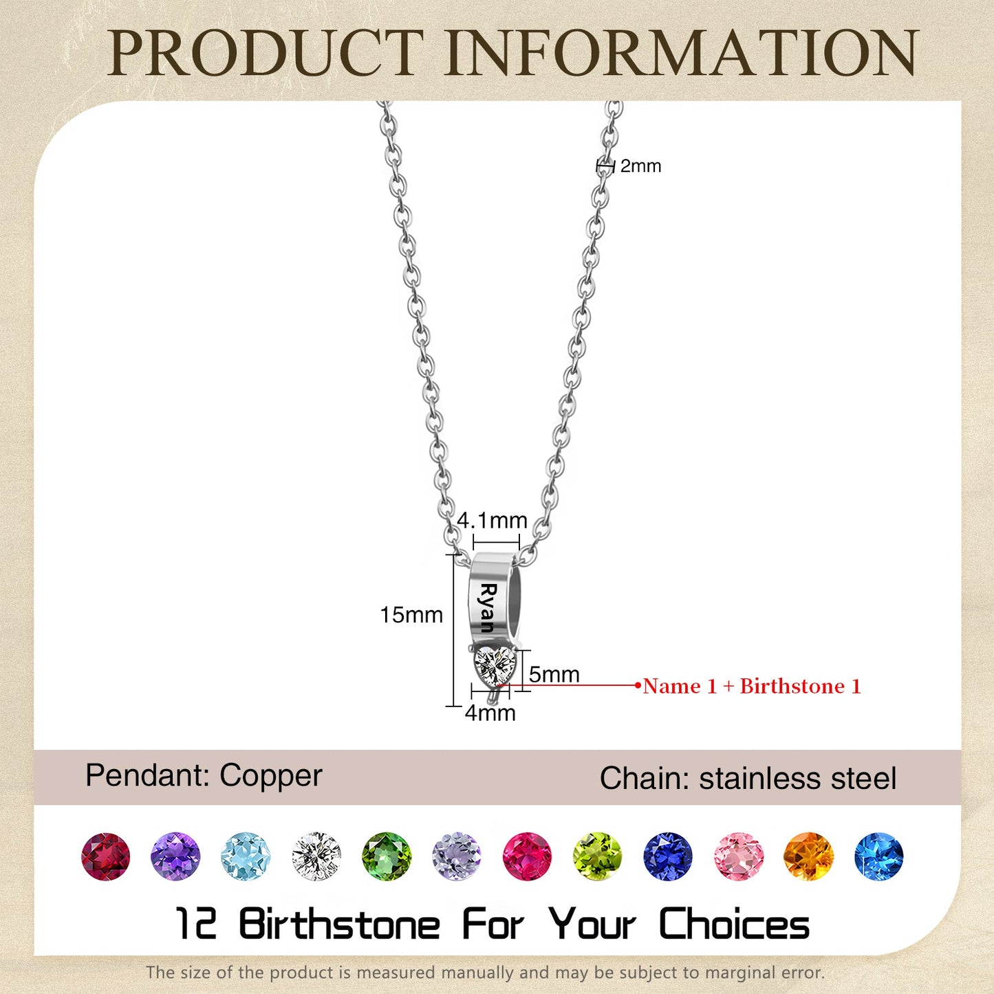 Mother's Day Birthstone Necklace
