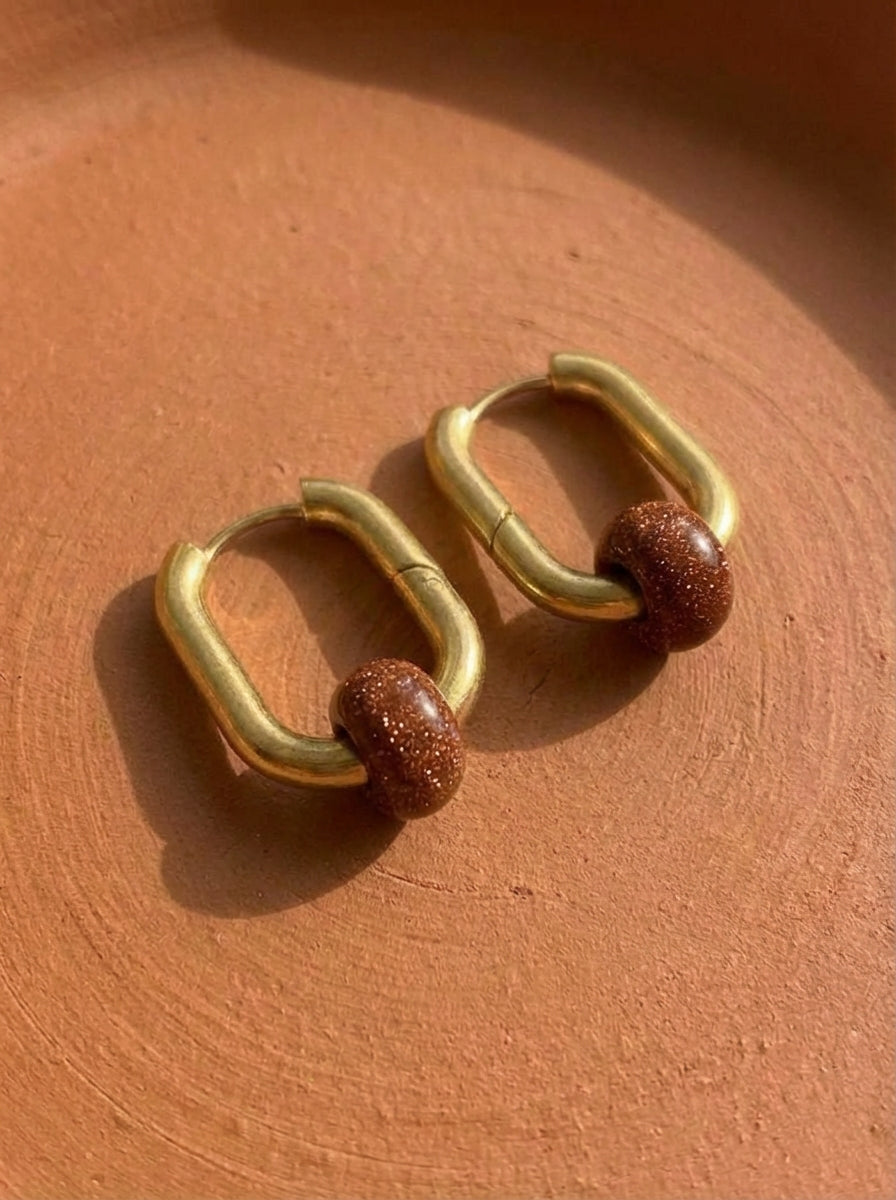 Boucles d’oreilles créoles FRENCH CARIBBEANS - forme ovale minimaliste