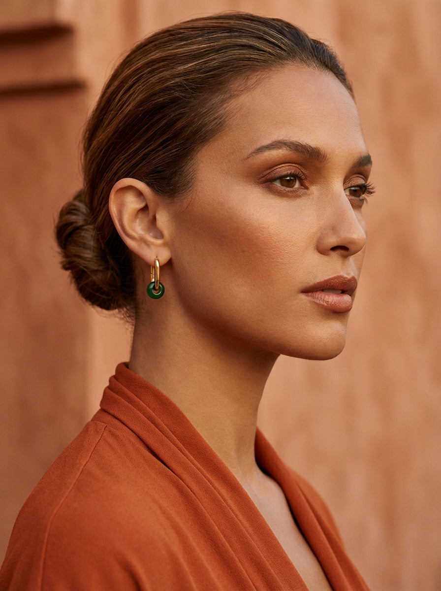 Boucles d’oreilles créoles FRENCH CARIBBEANS - forme ovale minimaliste