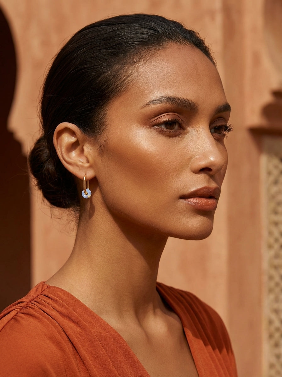 Boucles d’oreilles créoles FRENCH CARIBBEANS - forme ovale minimaliste