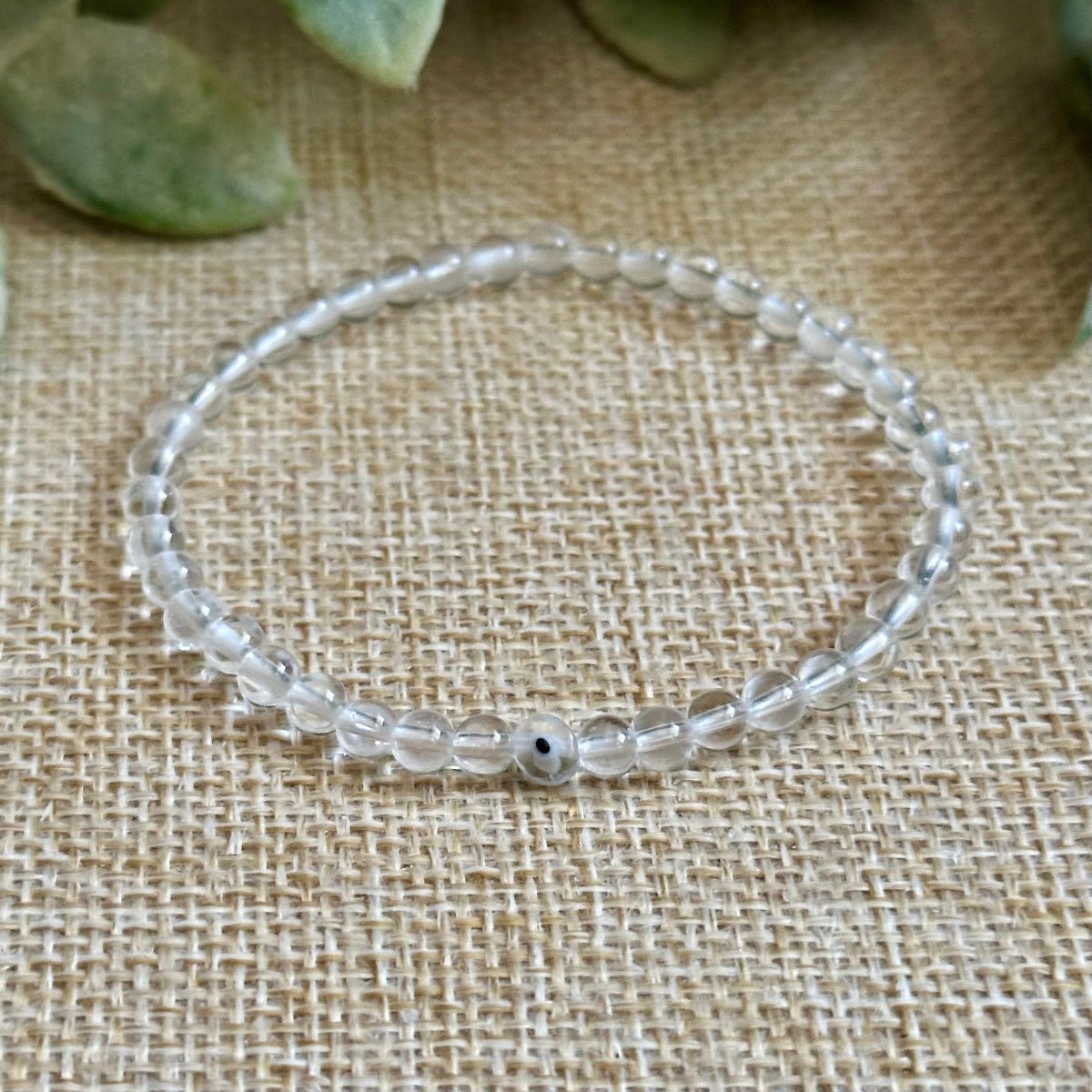 Crystal Quartz & Evil Eye (Tiny)