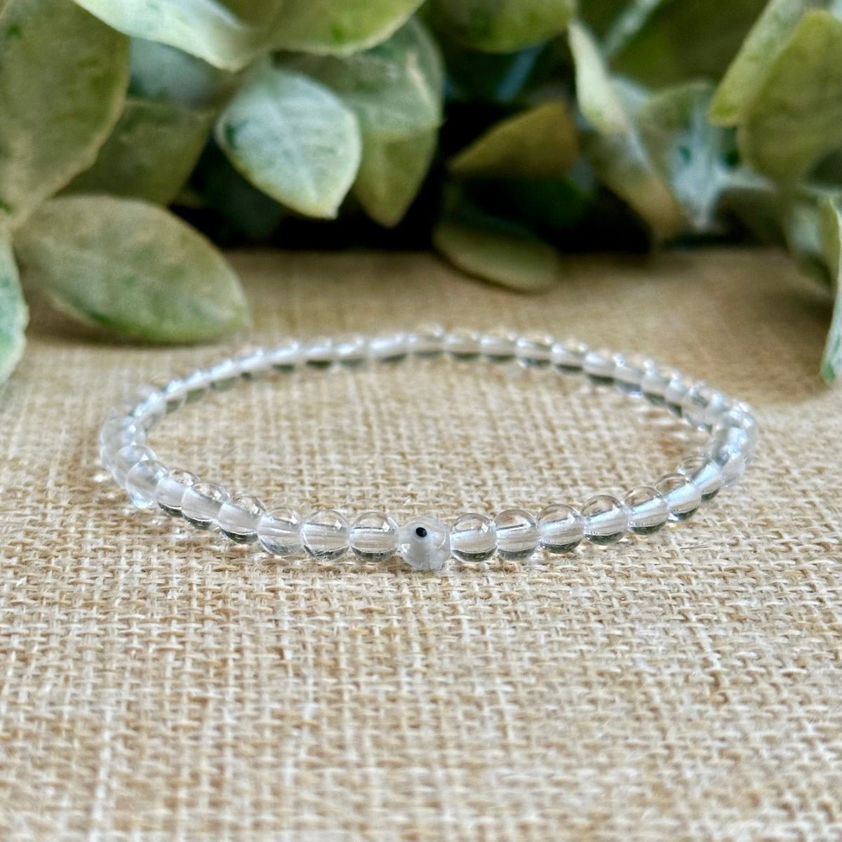 Crystal Quartz & Evil Eye (Tiny)