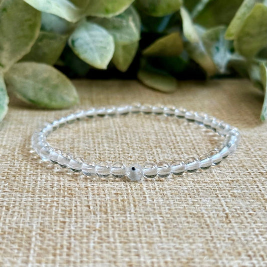 Crystal Quartz & Evil Eye (Tiny)