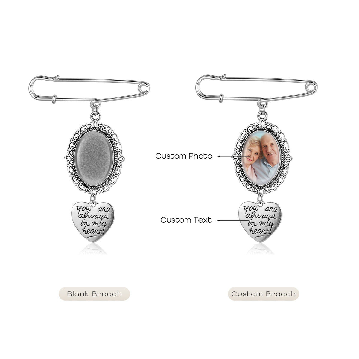 Custom Photo Brooch