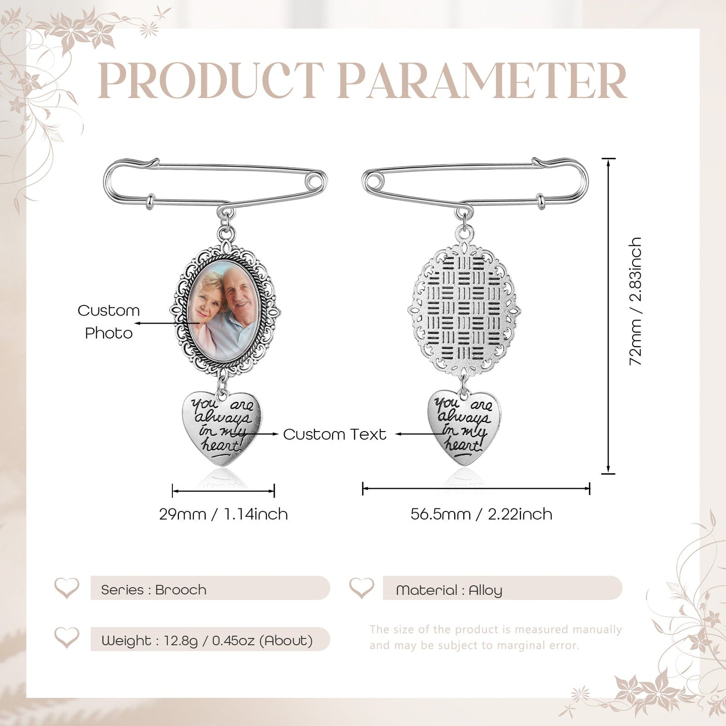 Custom Photo Brooch
